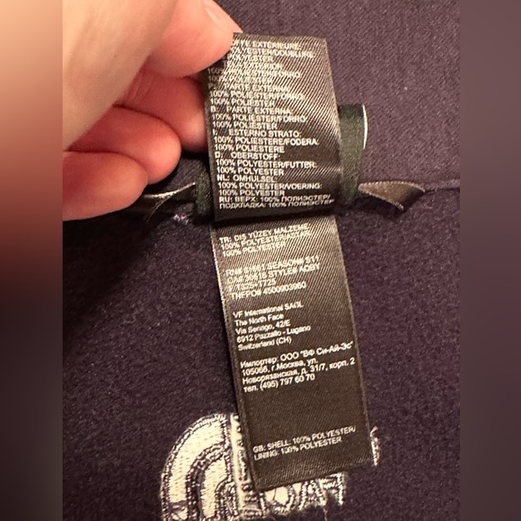 North Face Ladies Avery Belted Full Zip Fleece Jacket Purple Women Small - Picture 6 of 7